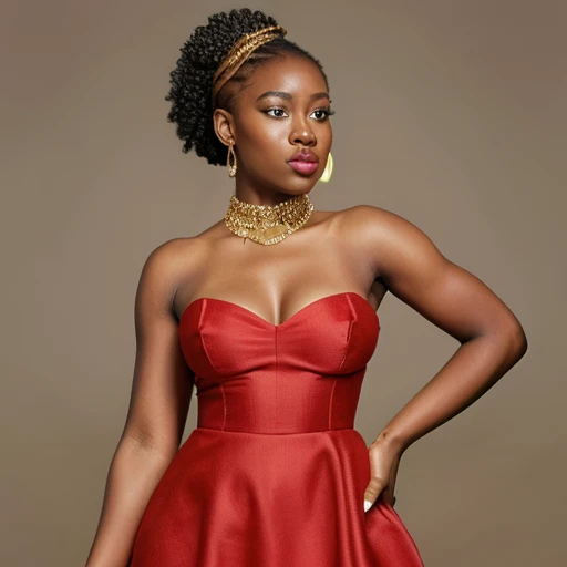 EbonyBeauty in a nice dress