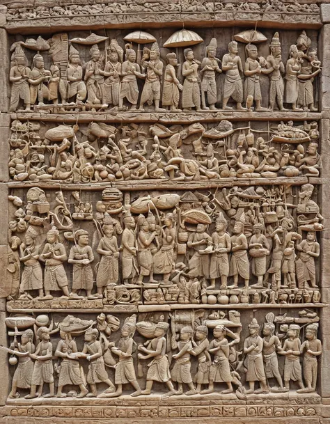 Cambodia Angkor Bas Relief