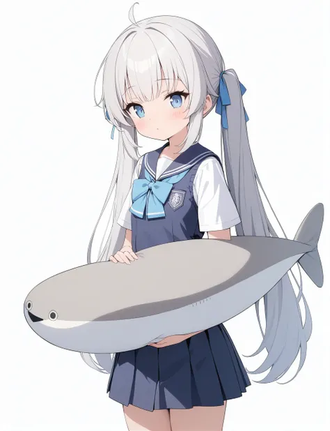 <lora:Sacabambaspis_meme:1> , sacabambaspis, sacabambaspis_face, sacabambaspis_body, 1girl  , school outfit , 1girl, blue eyes, sacabambaspis_face, sacabambaspis_body, sacabambaspis_pillow, CUTE_sacabambaspis , twintail , sacabambaspis_sword , white backgr...