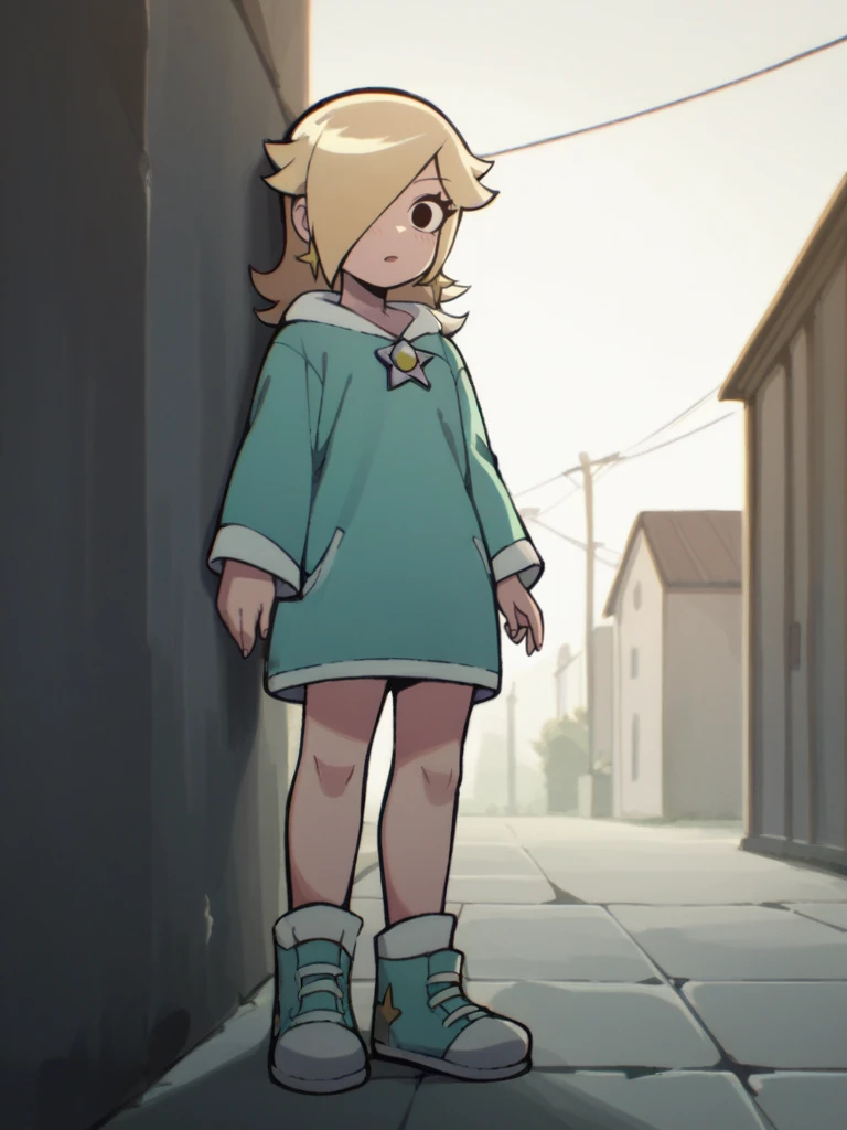 score_9, score_8_up, score_7_up, score_6_up, <lora:ScottPilgrim v3:0.9> scottp, flat color, black eyes, solo, 1girl, full body, outdoors, CuppaGi/Old/ChatGPTOutdoors
Rosalina, medium hair, blonde hair,