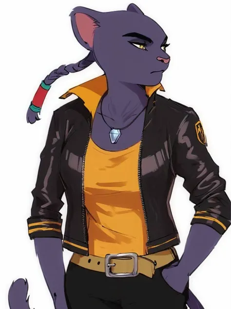 score_9,score_8,score_7, source_furry,
<solo:1.5>,
<1girl:1.5>,
tamira_rimba_racer, tamira_panther, feline, panther girl, 1girl, fanart, furry, solo, 1girl, tail, furry female, belt, jewelry, animal ears, white background, simple background, pants, cat ear...