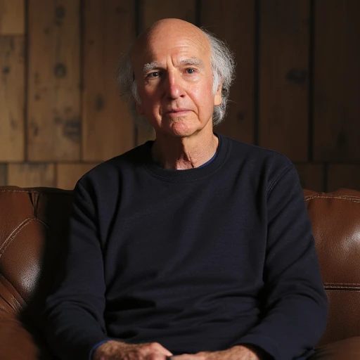 larrydavid sitting on a couch