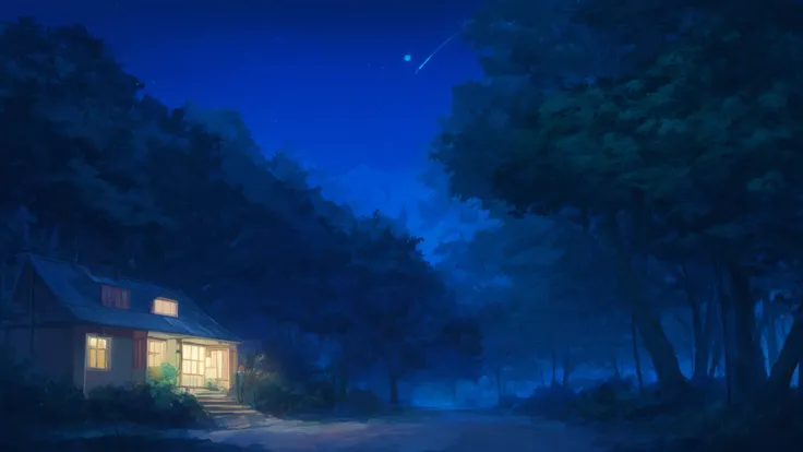 score_9, score_8_up, score_7_up,source_anime,
 <lora:Everlasting_Summer_BG:1>, scenery, night, outdoors, tree