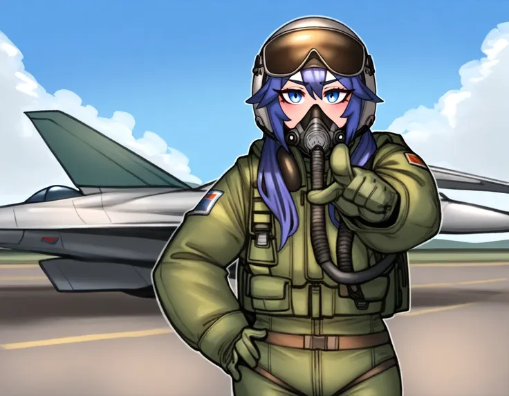 Anti G-suit / Airforce pilot suit clothing concept (Illustrious XL version)