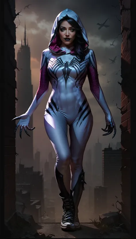 Gwenom symbiote suit (Damaged, Hooded, Normal)