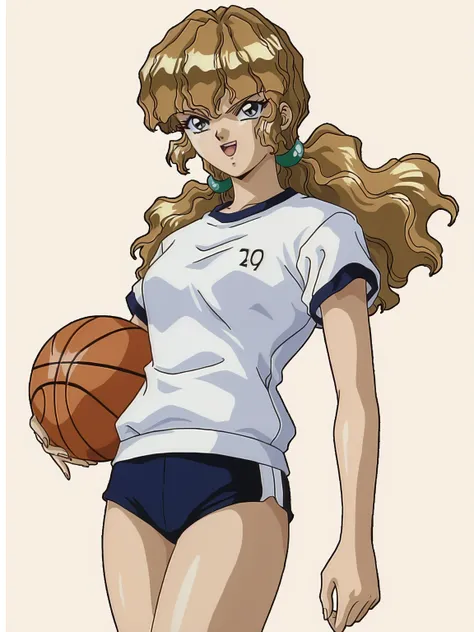 lbgfubuki, 1girl,  score_7_up, injuu gakuen la blue girl, 1990s (style), school gym clothes, school gym
<lora:Fubuki (Injuu Gakuen):0.8>
holding basketball