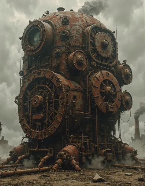 a striking, industrial machine working in the wasteland.
<lora:dieselcore:0.8> d1eselc0re