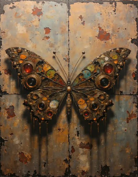 a butterfly, distressed oil painting.
<lora:dieselcore:1> d1eselc0re