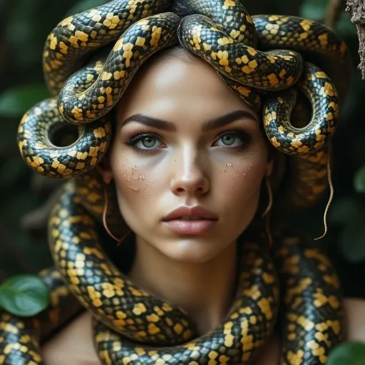 medusa snakes for hair