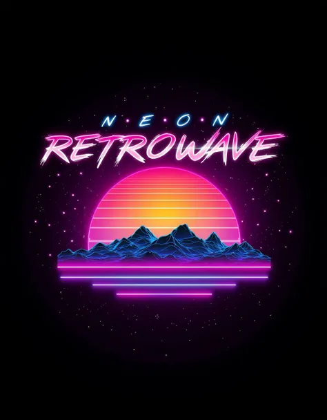 Neon Retrowave by ChronoKnight - [FLUX & IL]