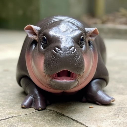 Moo Deng - A baby hippopotamus