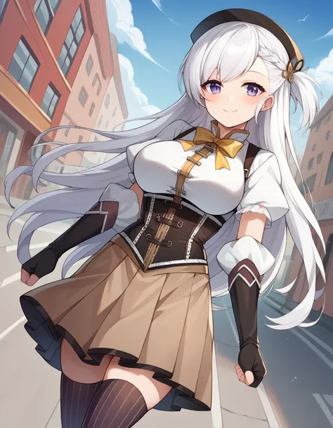 score_9, score_8_up, score_7_up, source_anime, <lora:azur-lane-belfast-ponyxl-lora-nochekaiser:1>, belfast, belfast (azur lane), braid, french braid, large breasts, long hair, sidelocks, white hair, purple eyes,, <lora:mami-tomoe-cosplay-ponyxl-lora-nochek...