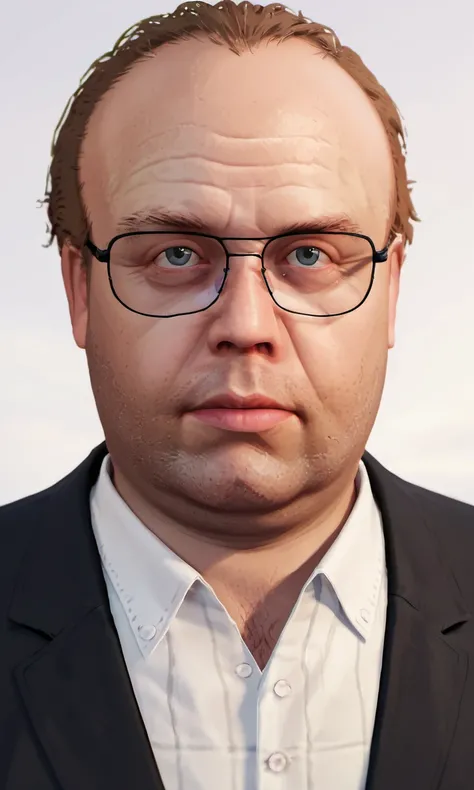 3d,cg,(detailed face:0.7),score_9, score_8_up, score_7_up,1boy,solo old, old man,lestergtav,black suit,white shirt,upper body,looking_at_viewer,simple background