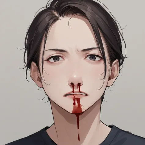 score_9, score_8_up, score_7_up, score_6_up, score_5_up, score_4_up, zPDXL2,source_anime,rating_questionable, <lora:Bloody_Nose:0.8> bldns3, nosebleed, blood, looking at viewer,closeup