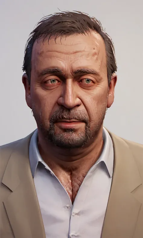 3d,cg,(detailed face:0.7),score_9, score_8_up, score_7_up,1boy,solo old, old man,davenortongtav,short stature,fat,beard,white shirt,upper body,simple background