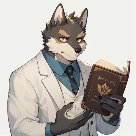 score_9,score_6_up,score_8_up,score_7_up,score_5_up,score_4_up,zPDXL,
oscar,anthro,wolf,gold eyebrows,black body,(solo:1.1),male,labcoat,
(white background:1.1),simple background,holding book,
<lora:Oscar-PONY-ADAM-V1-000012>,standing,(closed mouth:1.1),