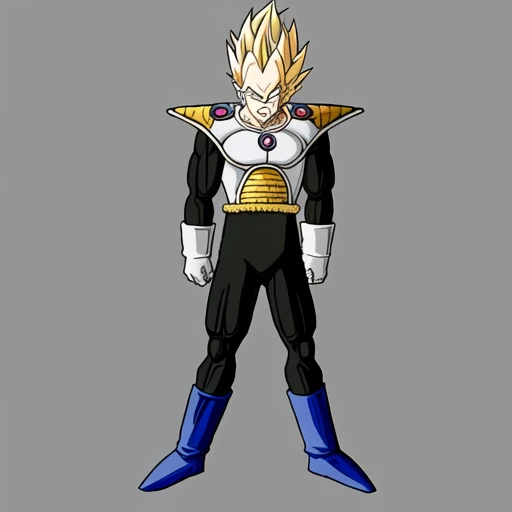 King vegeta, 1boy, solo, spiky hair, ssj4, standing, looking at viewer, desert background