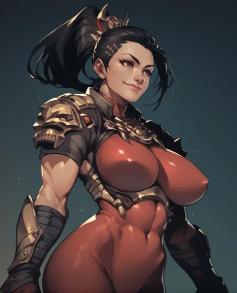 score_9,score_8_up,score_7_up,score_6_up,
Takixl,black hair,brown eyes,ponytail,hair ornament,large breasts,smile,
red bodysuit,shoulder armor,arm guards,skin tight,
dynamic angle,
edo period,night,<lora:TakiSC6XL:0.8>,