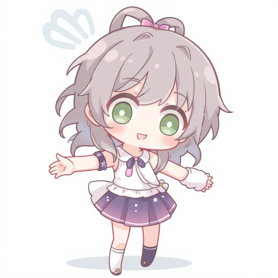 a anime girl,chibi