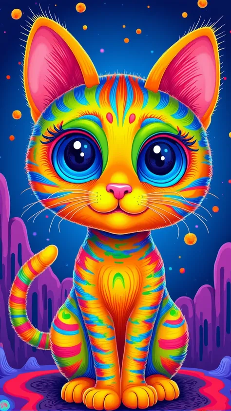 lsdaint, cute cartoon cat