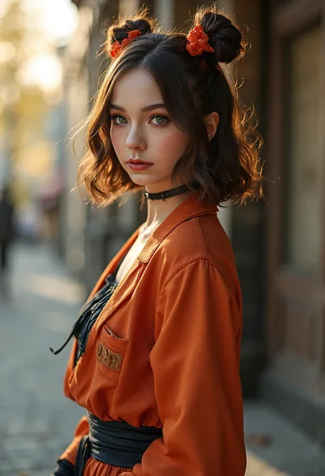 cgi render of a woman in a dragonball cosplay