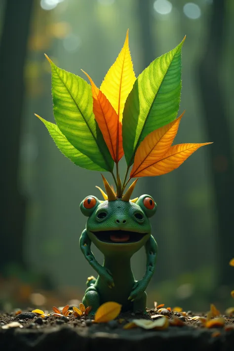 <lora:tree_leaf_V2.-000002:1>
in a futur one monster have several green_leaf, yellow_leaf, orange_leaf in hand