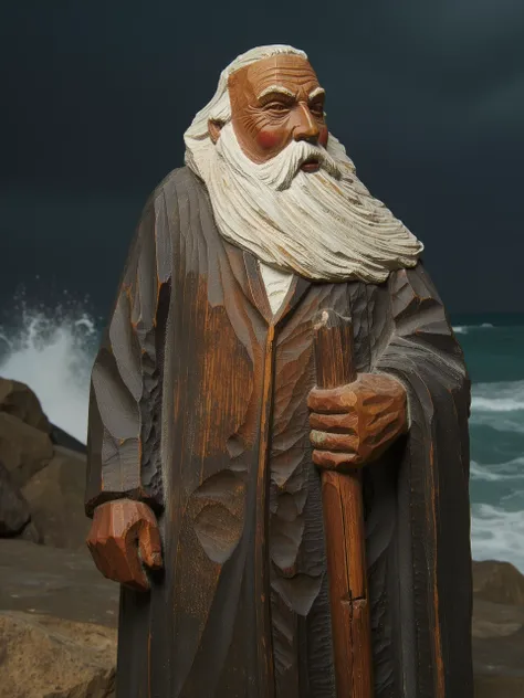 Wizard's Wooden Figure Carvings