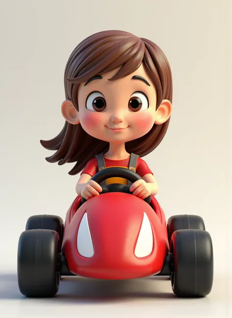 t0yb0x 3d toy design, girl in a go kart,  animation style