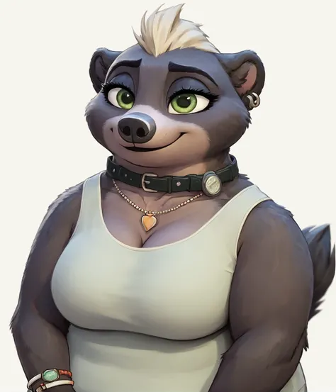 score_9,score_8,score_7, source_furry,
<solo:1.5>,
<1girl:1.5>,
doctor_madge_zootopia, badger, light green reeyes, light green eyes, snout, female, cleavage, furry female, big tits, chubby,
doctor_madge_zootopia, honey_zootopia, badger_zootopia, badger, ba...