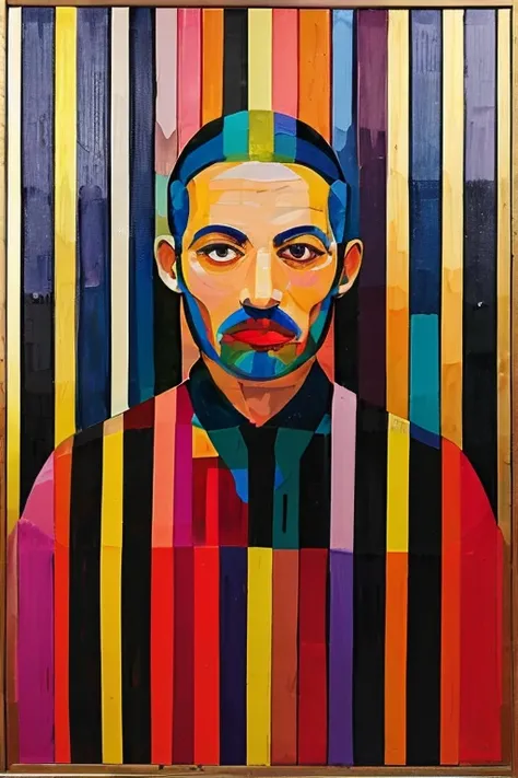 masterpiece,best quality,<lora:tbh440-:0.8>,illustration,style of Yaacov Agam portrait of noble man