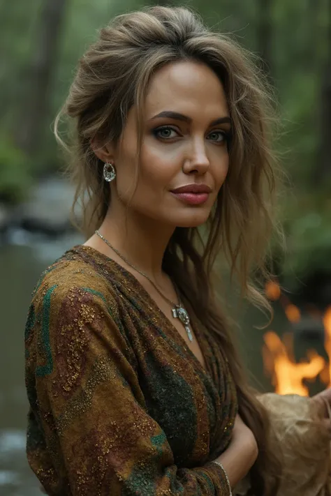 close up of sks woman in professional photoshoot, studio lighting, art by Luis Royo

in the forest, crossing the rive

riding a rainbow unicorn

campfires in the background