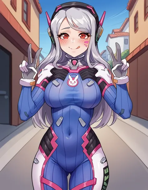 score_9, score_8_up, score_7_up, source_anime, <lora:shalltear-bloodfallen-s1s2-ponyxl-lora-nochekaiser:1>, shalltear, grey hair, long hair, red eyes, silver hair, large breasts,, <lora:overwatch-dva-cosplay-ponyxl-lora-nochekaiser:1>, overwatch dva cospla...