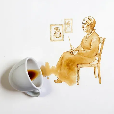 Coffee Spill Art