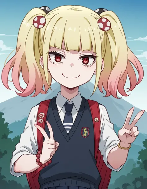 score_9, score_8_up, score_7_up, source_anime, <lora:yuria-niguredou-s1-ponyxl-lora-nochekaiser_r1:1>, yuria niguredou, bangs, blonde hair, hair ornament, red eyes, twintails, pink hair, multicolored hair, gradient hair,, skirt, shirt, jewelry, school unif...