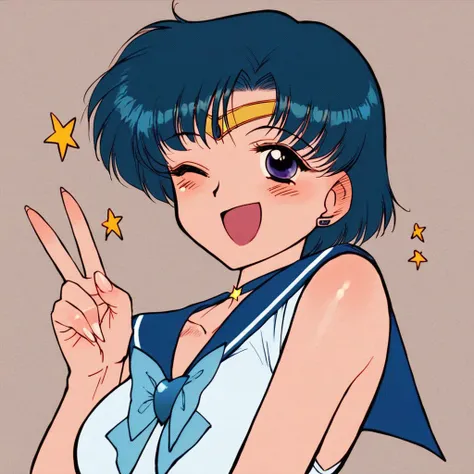 Sailor Mercury black dog style