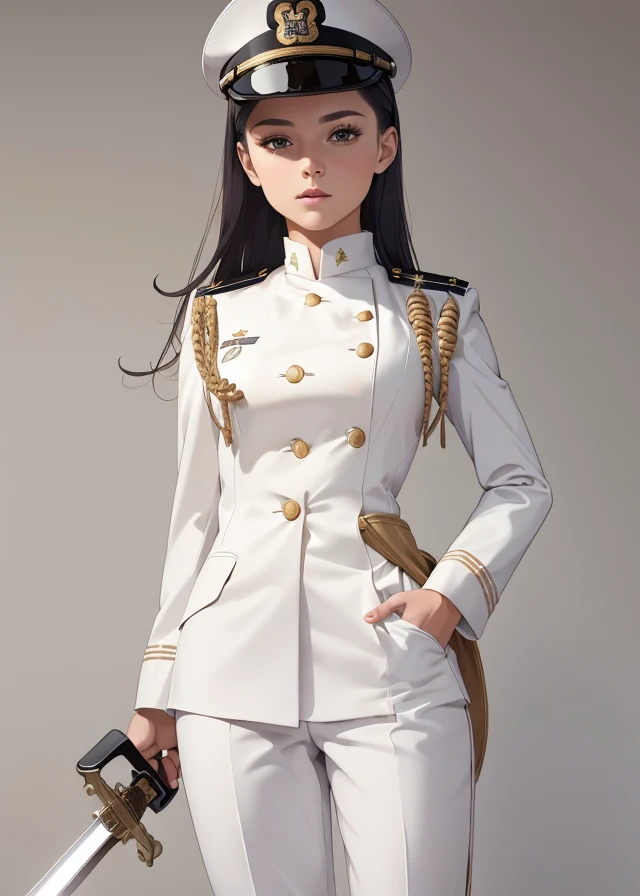 naval uniform (white military uniform)