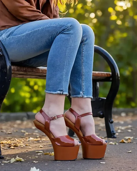 Heelless platform shoes