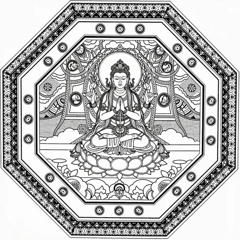 敦煌壁画线稿-DX1