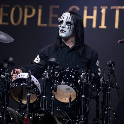 SLIPKNOT band. Number 1 masked. Joey Jordison (drums)