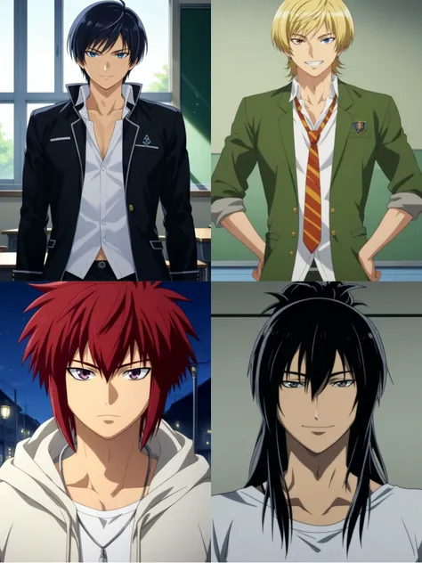 Rei Oogami, Toki Fujiwara, Yuuki Tenpouin & Hitomi from Code:Breaker