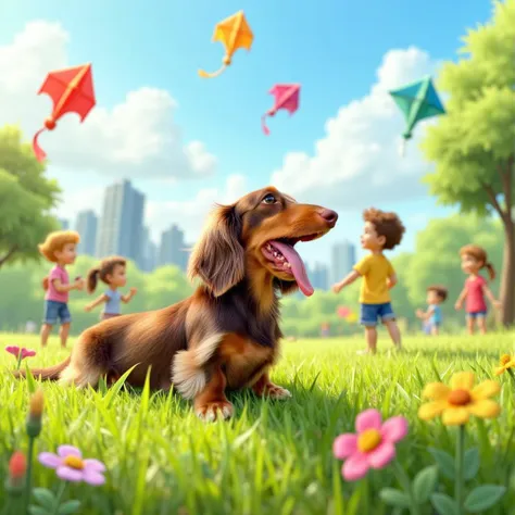 Chocolate brown Dachshund, Sausage (FLUX)