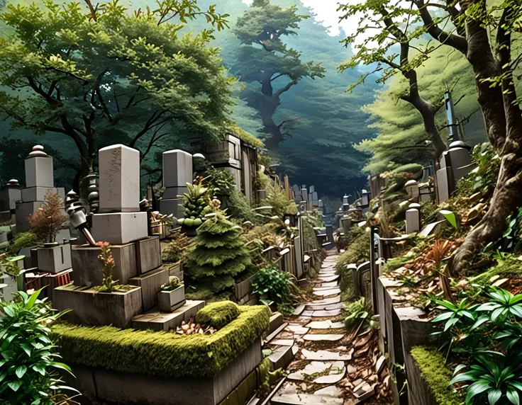 日本の墓地(Japanese Cemetry)/background