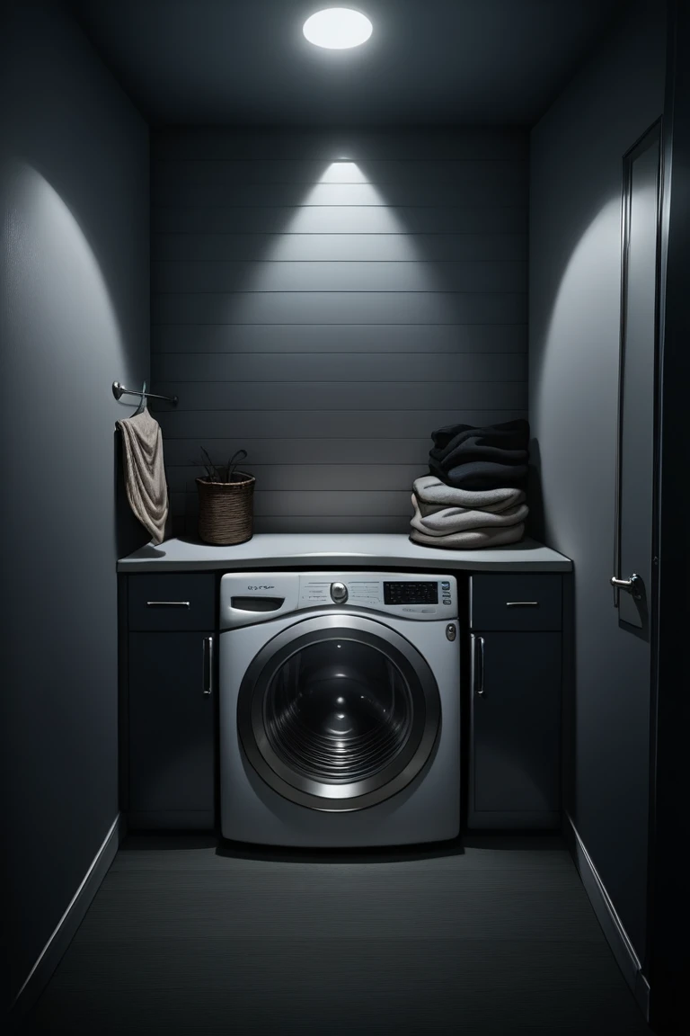 a close up of a washer and dryer in a small room