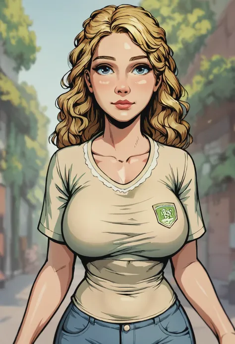 score_9, score_8_up, score_7_up, 1girl, large_breasts, portrait, solo, looking_at_viewer, open_eyes, Walking as if stepping on legos, pov, (Beige Nightshirt), cropped_arms,rating_safe, <lora:ponyartist_stylesvalerii_siserg_pony:0.9>