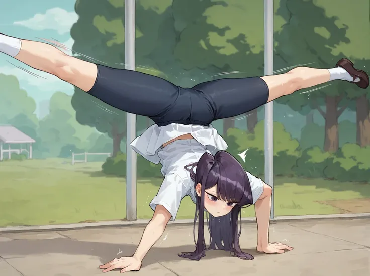 spread legs handstand,开腿倒立
