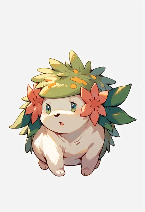 score_9, score_8_up, score_7_up, score_6_up, source_furry, dof, full-length portrait, solo, white background,   <lora:POKEMON_SHAYMIN_LAND:1> pokemon (creature), shaymin