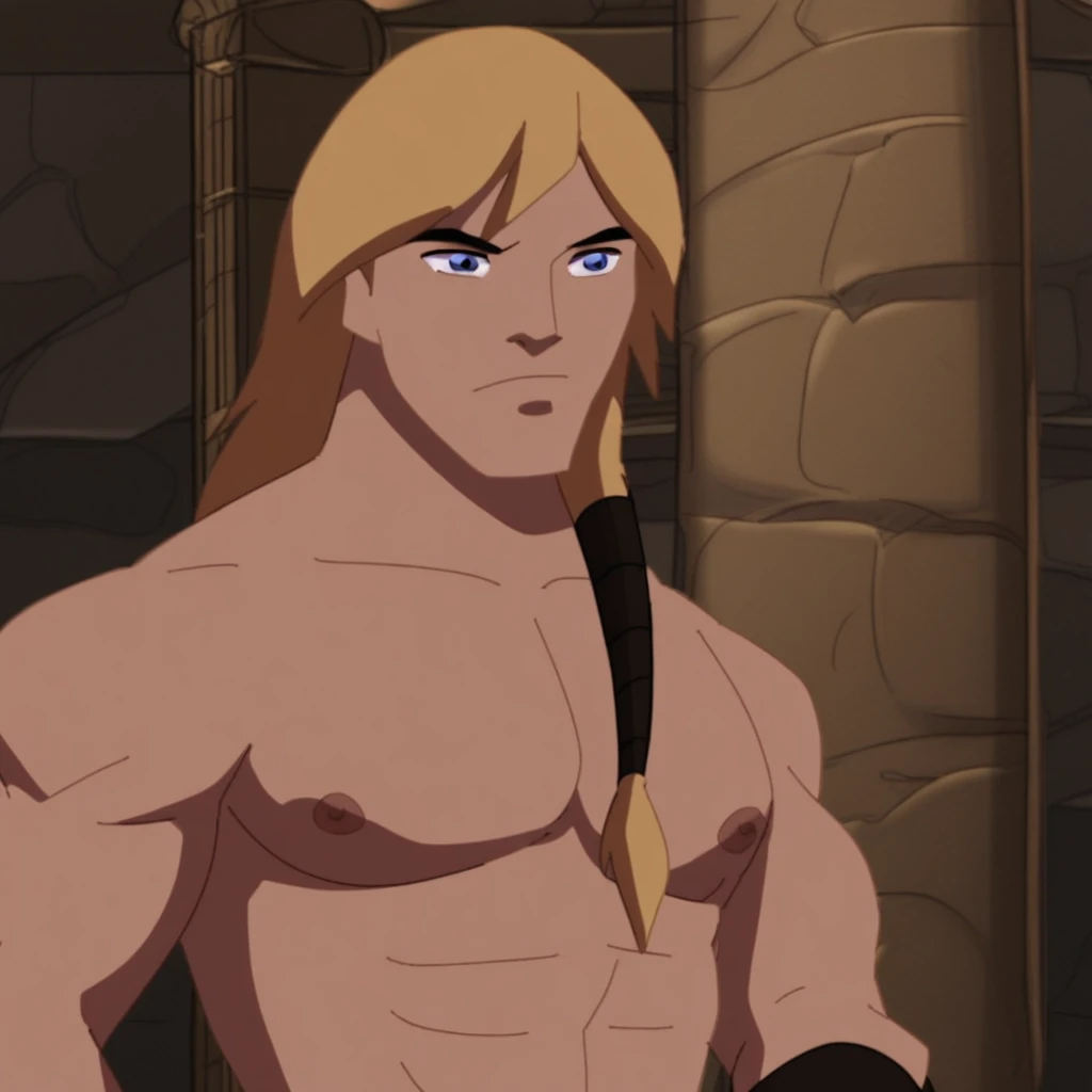 Thor Odinson, Blond Hair, Blue Eyes, Solo, 1boy, Shirtless, Nipples, Muscular,