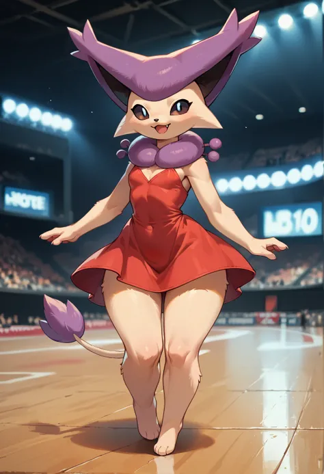 score_9, score_8_up, score_7_up, score_6_up, source_furry, dof, full-length portrait, solo, blurred background, dof, blurred background, <lora:POKEMON_DELCATTY:0.8> delcatty, pokemon (creature), anthro, runway background, tall, wide hips, female, wearing a...