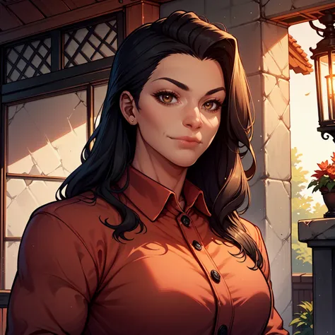 rating_safe, zPDXL3, score_9, score_8_up, score_7_up, score_6_up, score_5_up, score_4_up, highres, incredibly absurdres, highly detailed, dim lighting, outdoors, closed mouth, 1girl, solo,  <lora:ida_bergfoth:0.6> bergifoth, long hair, black hair, brown ey...