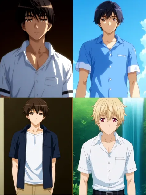 Hentai Anime Protagonists: Haruomi Shiki, Kaito Kusakari, Tomoya Mochizuki & Naoki Shindou